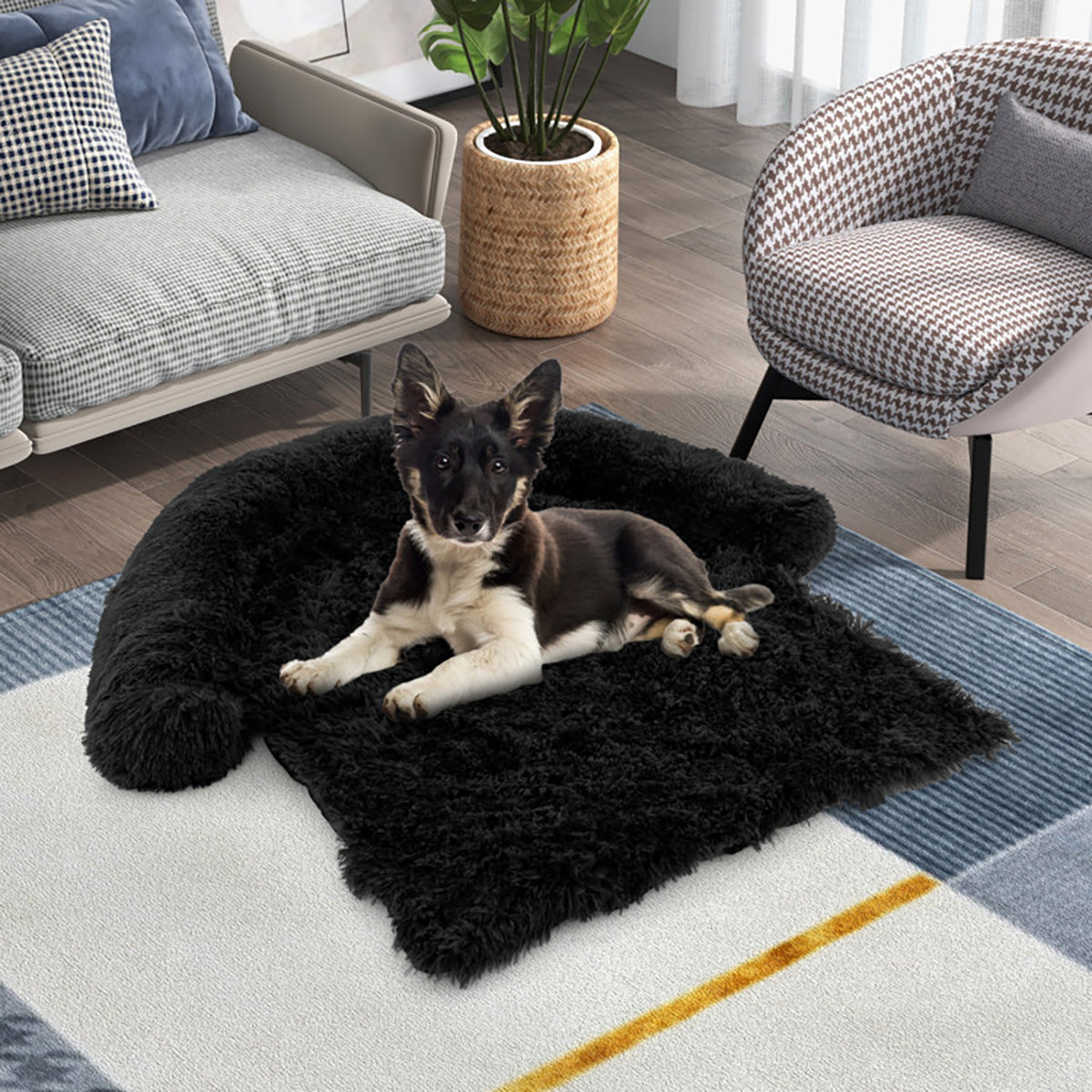 Cama sofá relajante para perros con base antideslizante