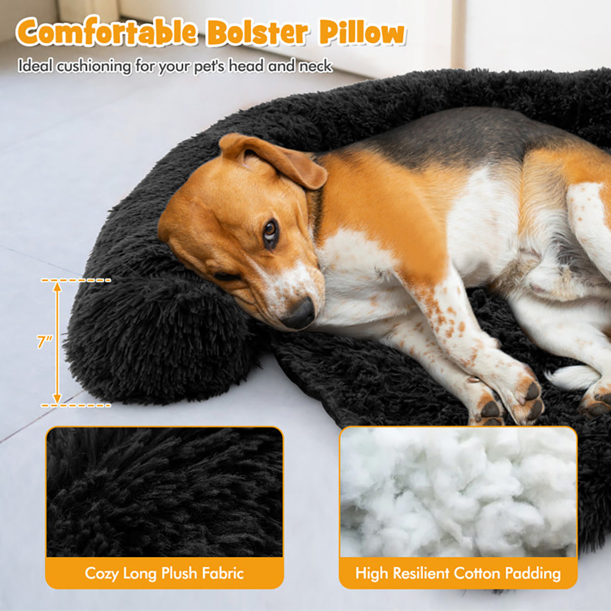 Cama sofá relajante para perros con base antideslizante
