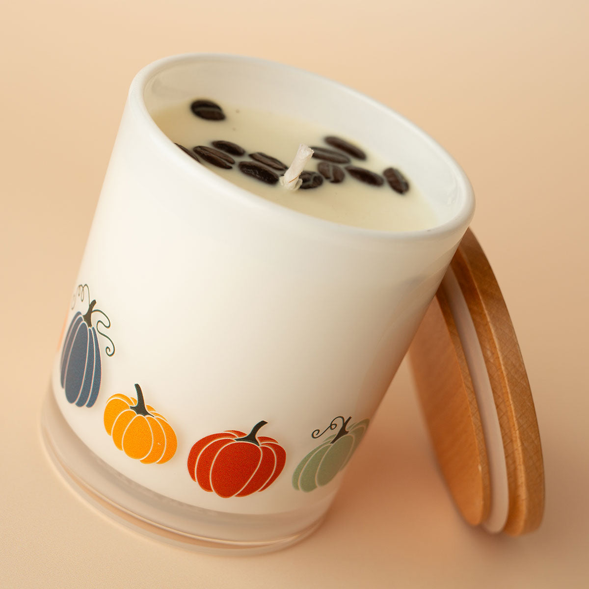 Herbst-Duftkerze – Kürbis-Design