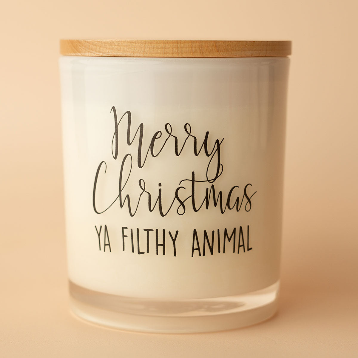 Weihnachtskerze mit Aufdruck – Filthy Animal
