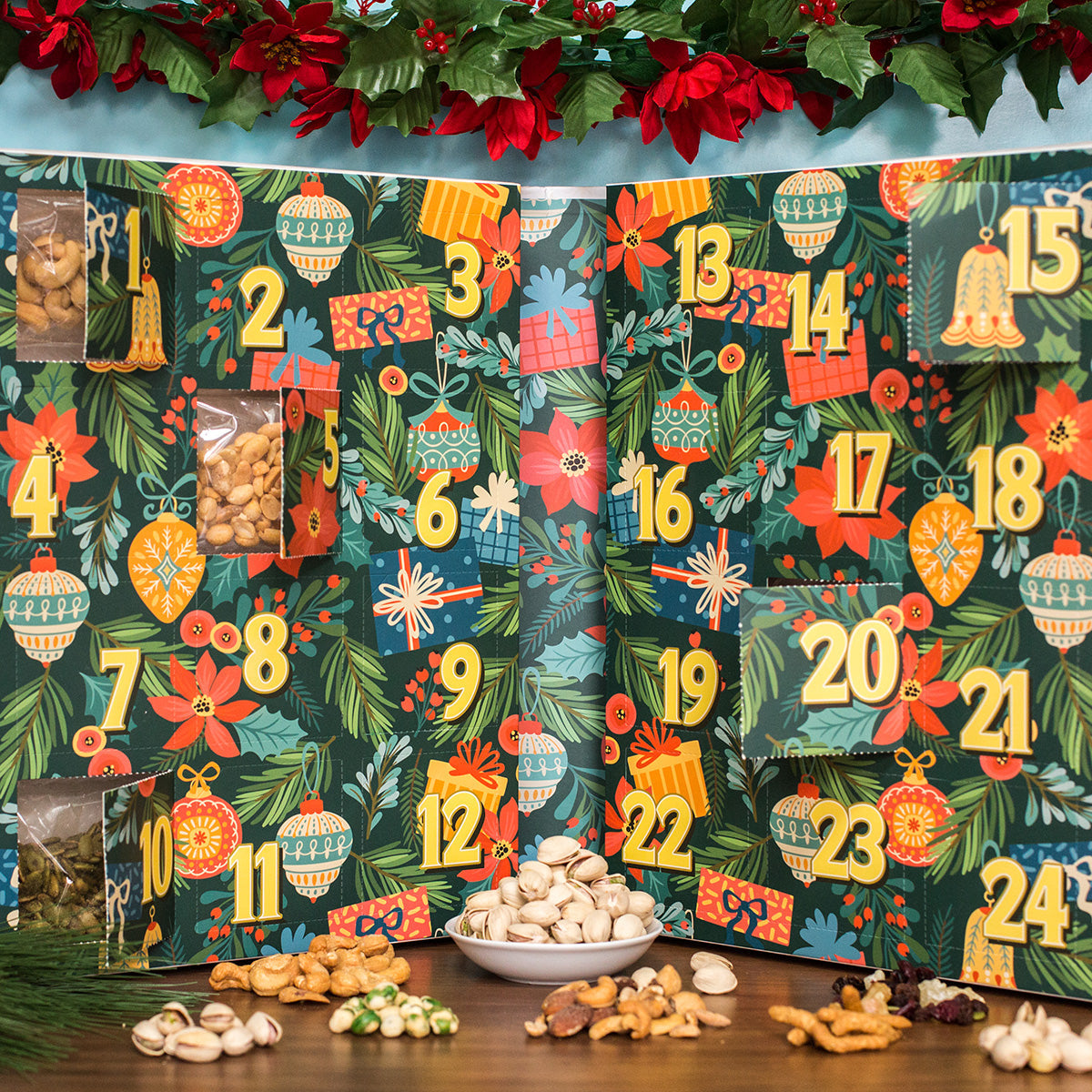 Damn, Man 24 Days of Gourmet Nuts and Snacks Advent Calendar