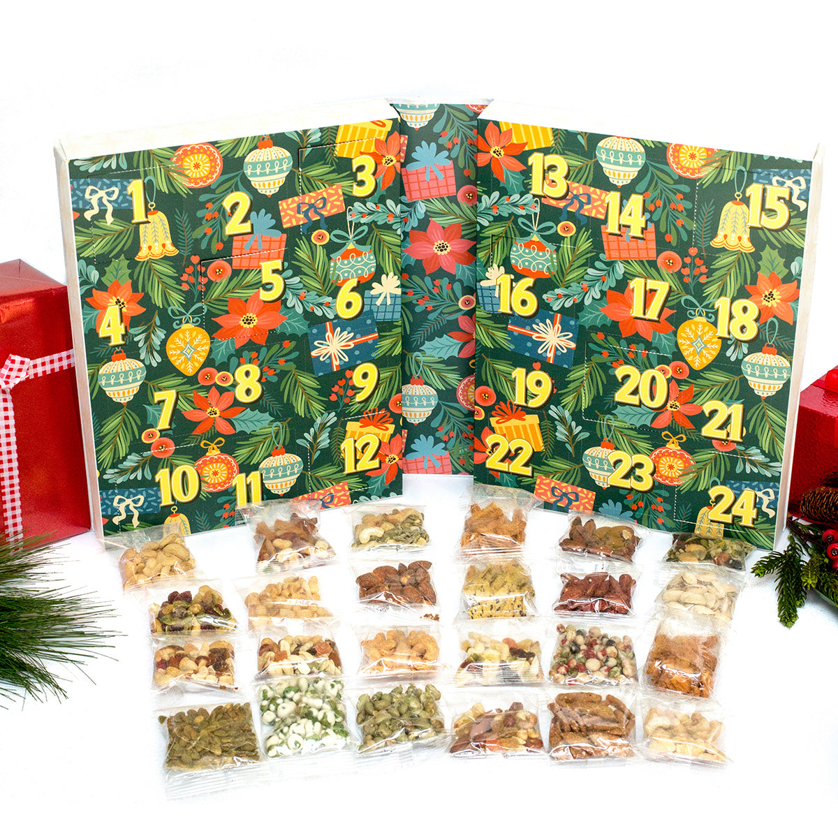 Damn, Man 24 Days of Gourmet Nuts and Snacks Advent Calendar