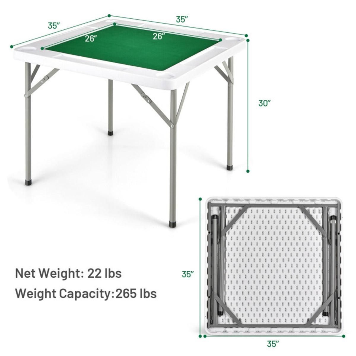 Mesa de juego de Mahjong para 4 jugadores