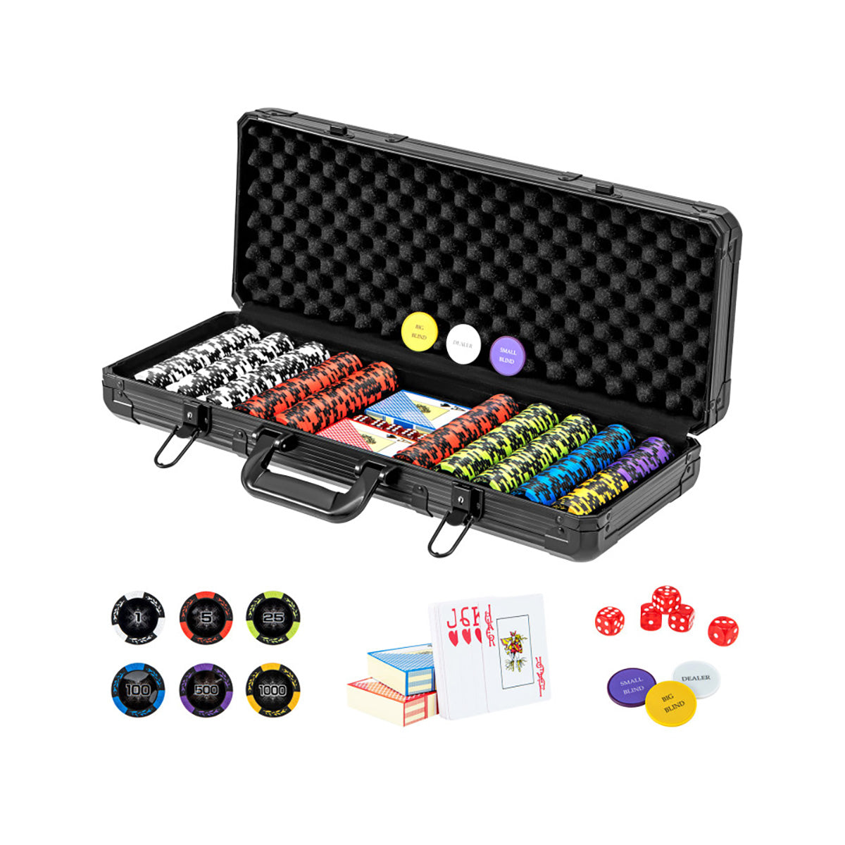 Set de fichas de póker Texas Hold'em