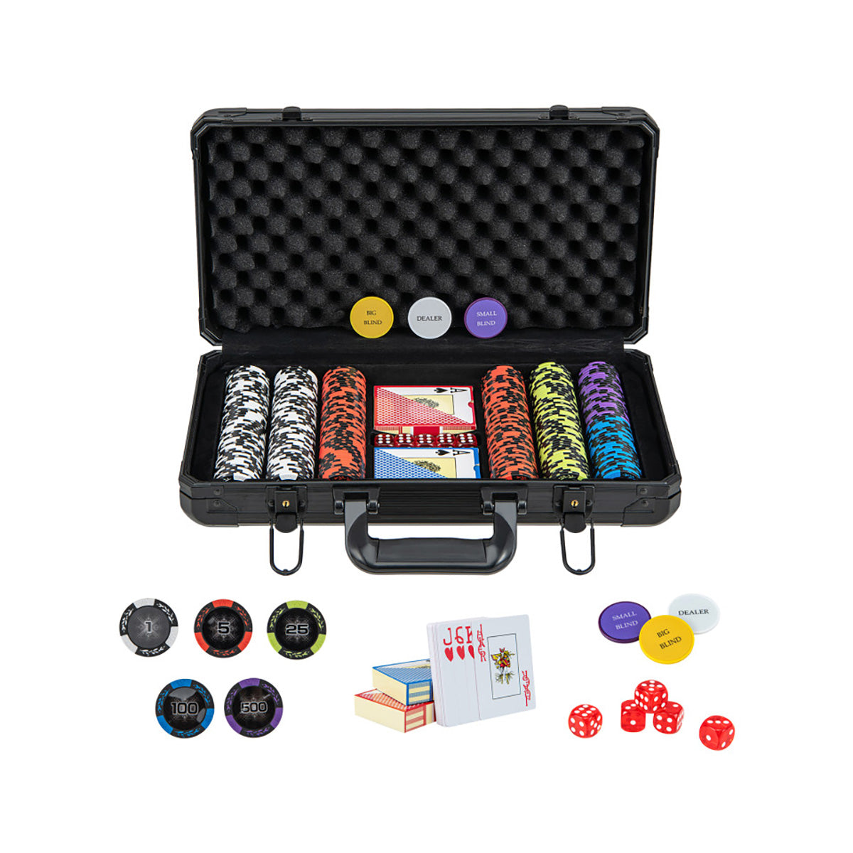 Set de fichas de póker Texas Hold'em