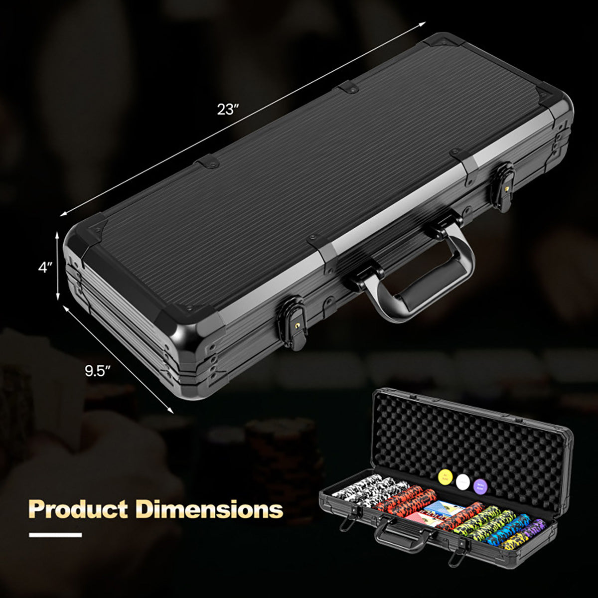 Set de fichas de póker Texas Hold'em