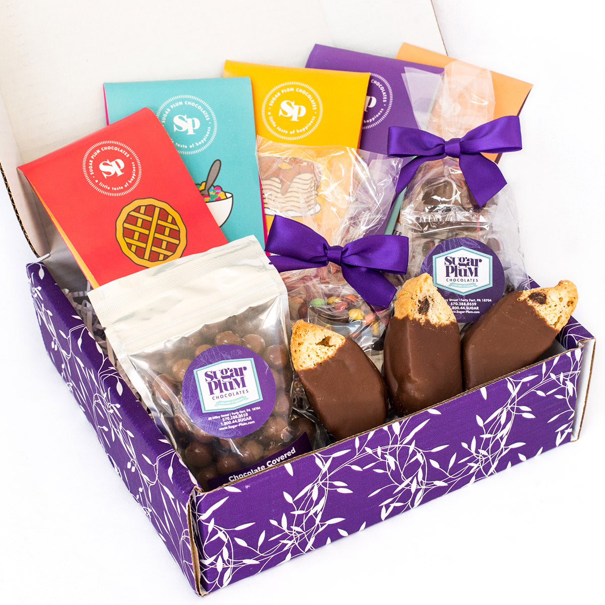 Caja de regalo de barras de chocolate nostálgicas Sugar Plum
