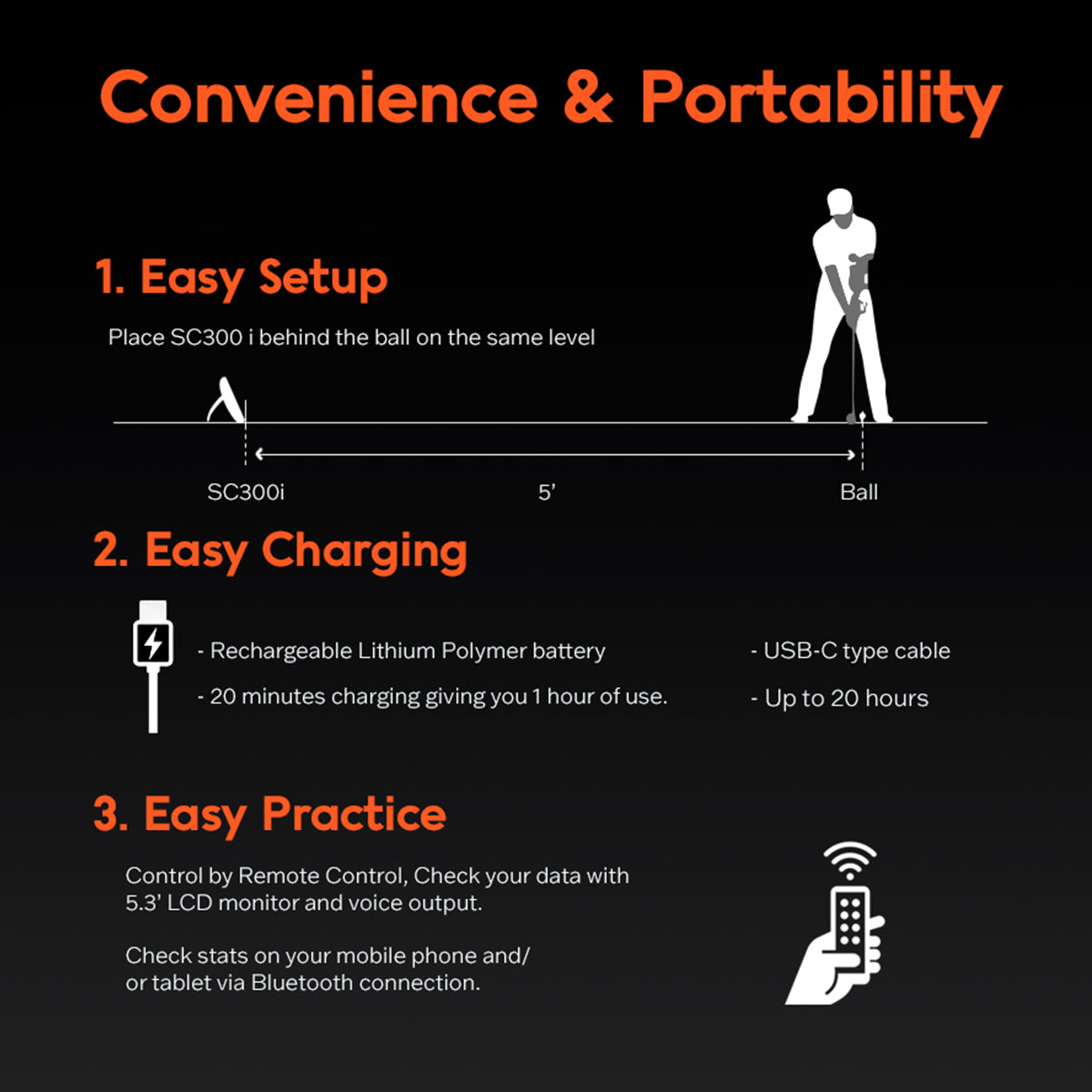 Tragbarer Golf-Launch-Monitor PRO