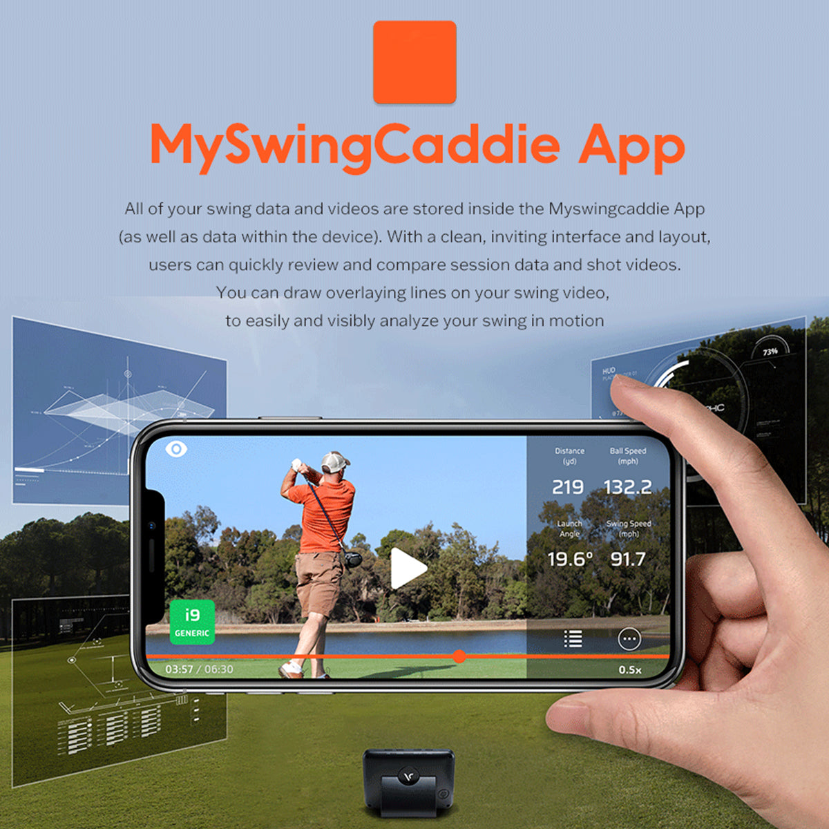Tragbarer Golf-Launch-Monitor PRO
