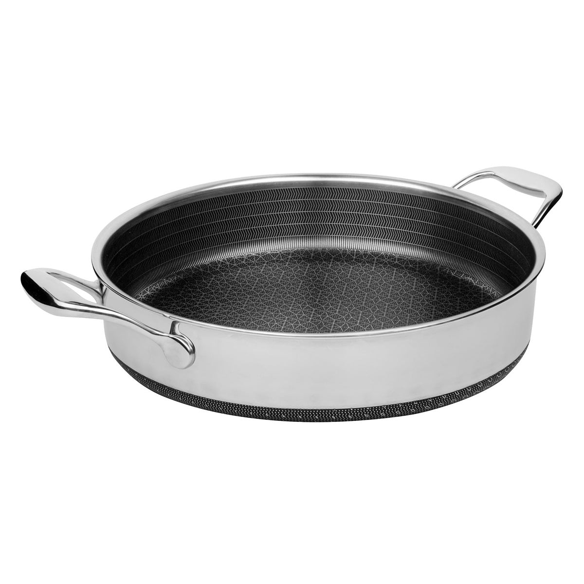 Sartén sauté híbrida antiadherente de acero inoxidable de 5 cuartos con tapa