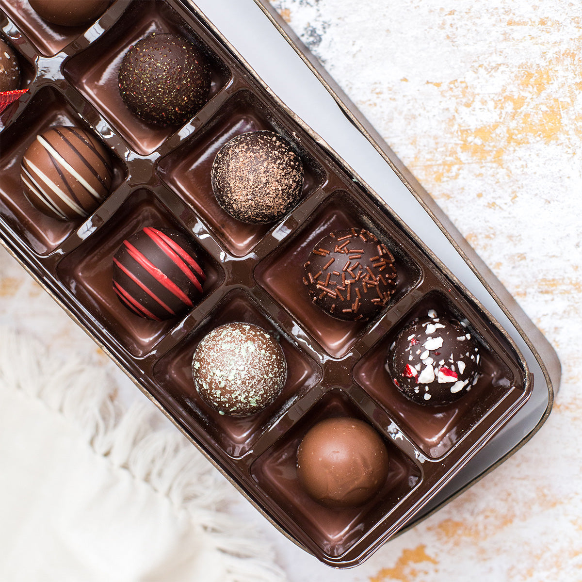 Caja de trufas de vino Sugar Plum