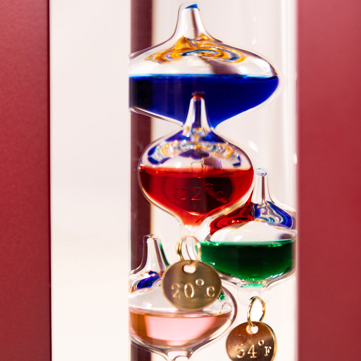13-Zoll-Galileo-Thermometer mit Gewichten