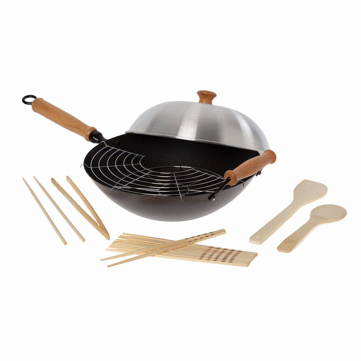 10-delige 14'' antiaanbak-wokset