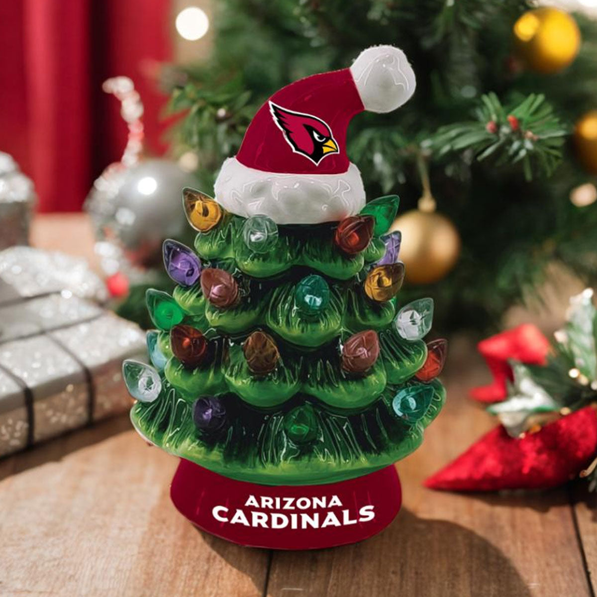 8-Inch LED Ceramic Christmas Tree Tabletop Decoration