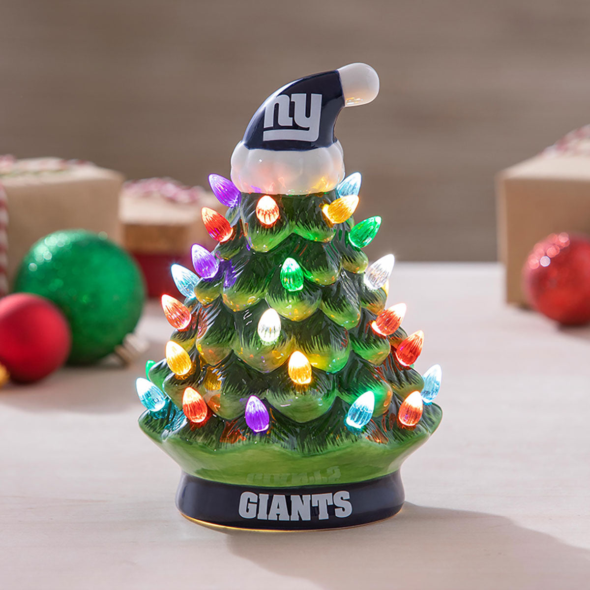 8-Inch LED Ceramic Christmas Tree Tabletop Decoration