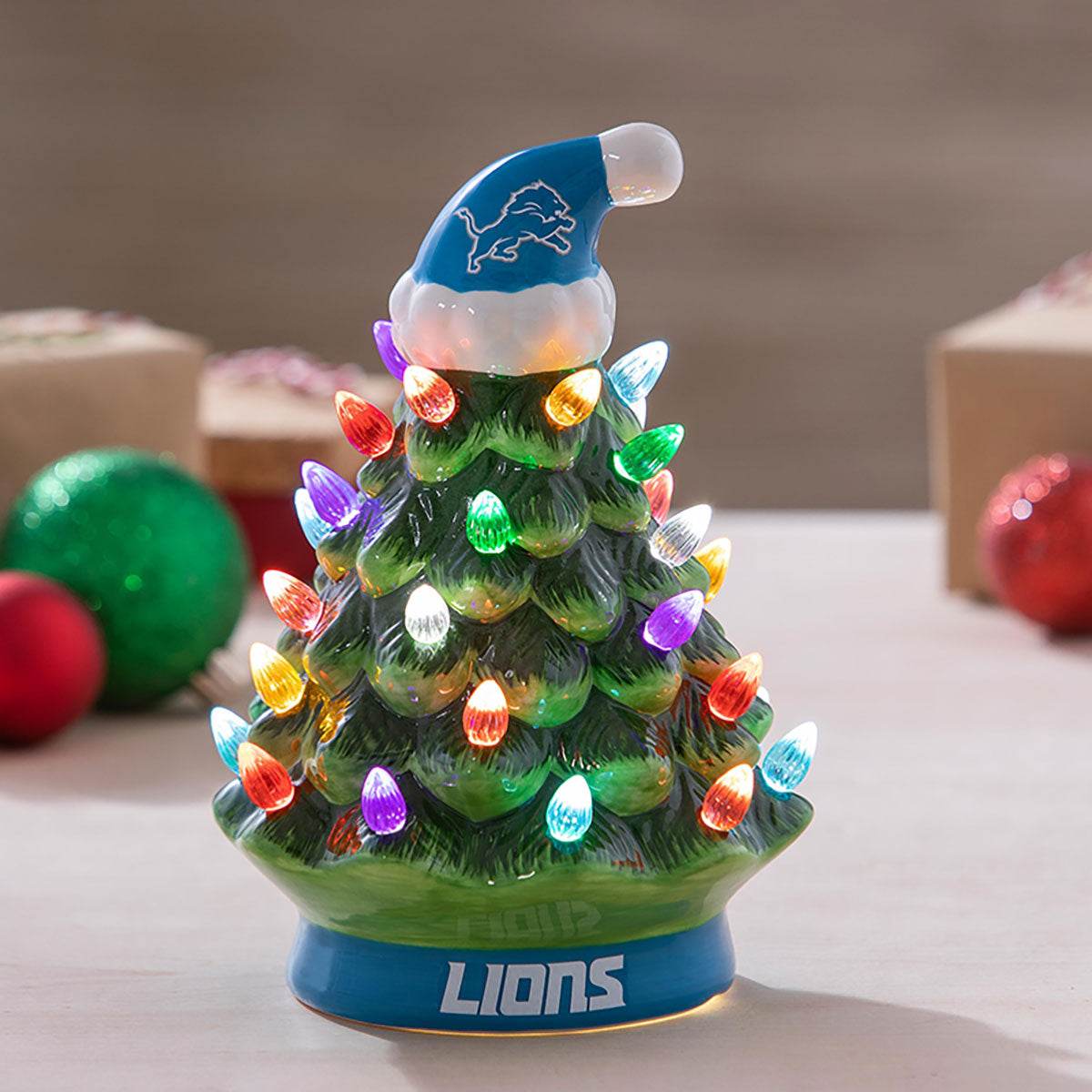 8-Inch LED Ceramic Christmas Tree Tabletop Decoration