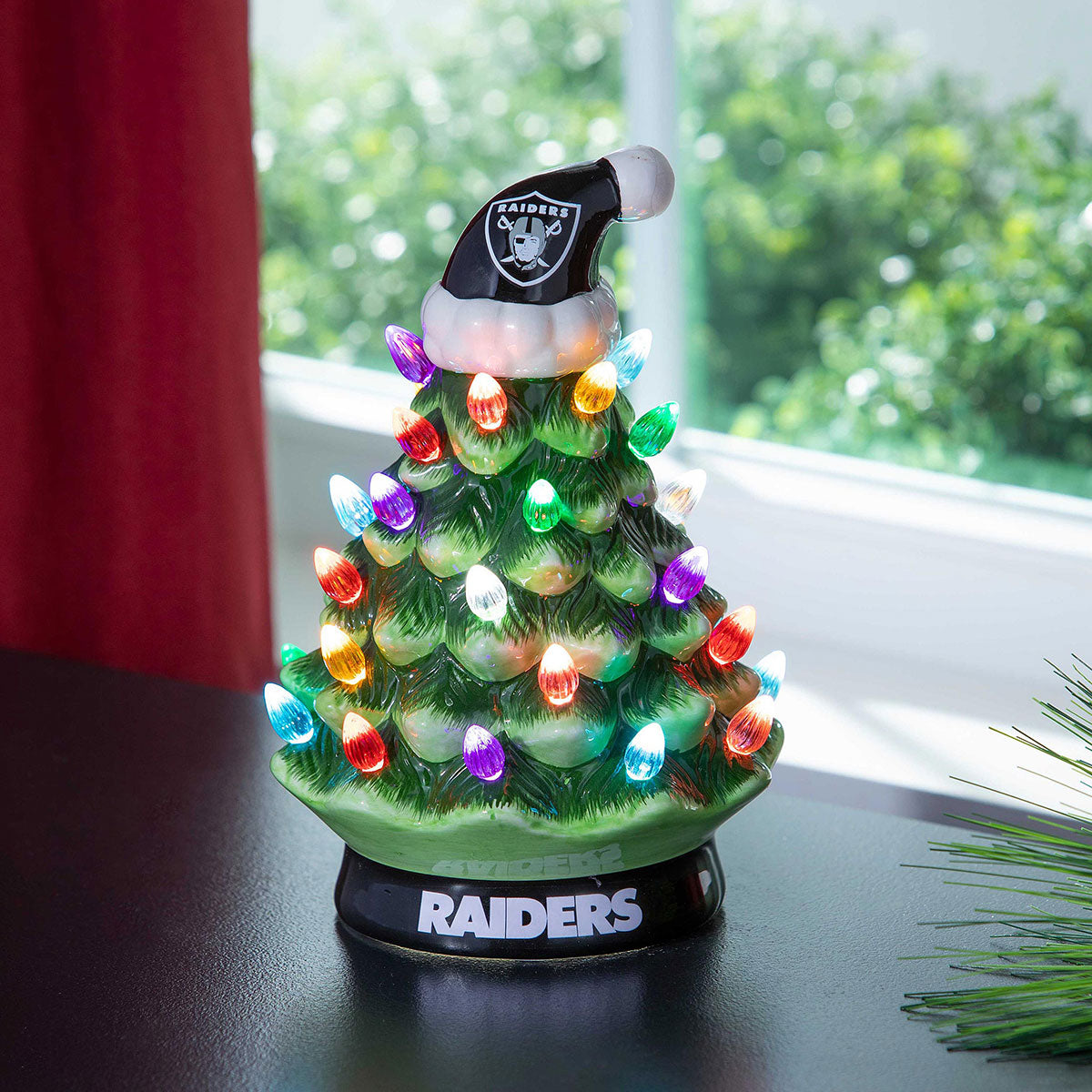 8-Inch LED Ceramic Christmas Tree Tabletop Decoration