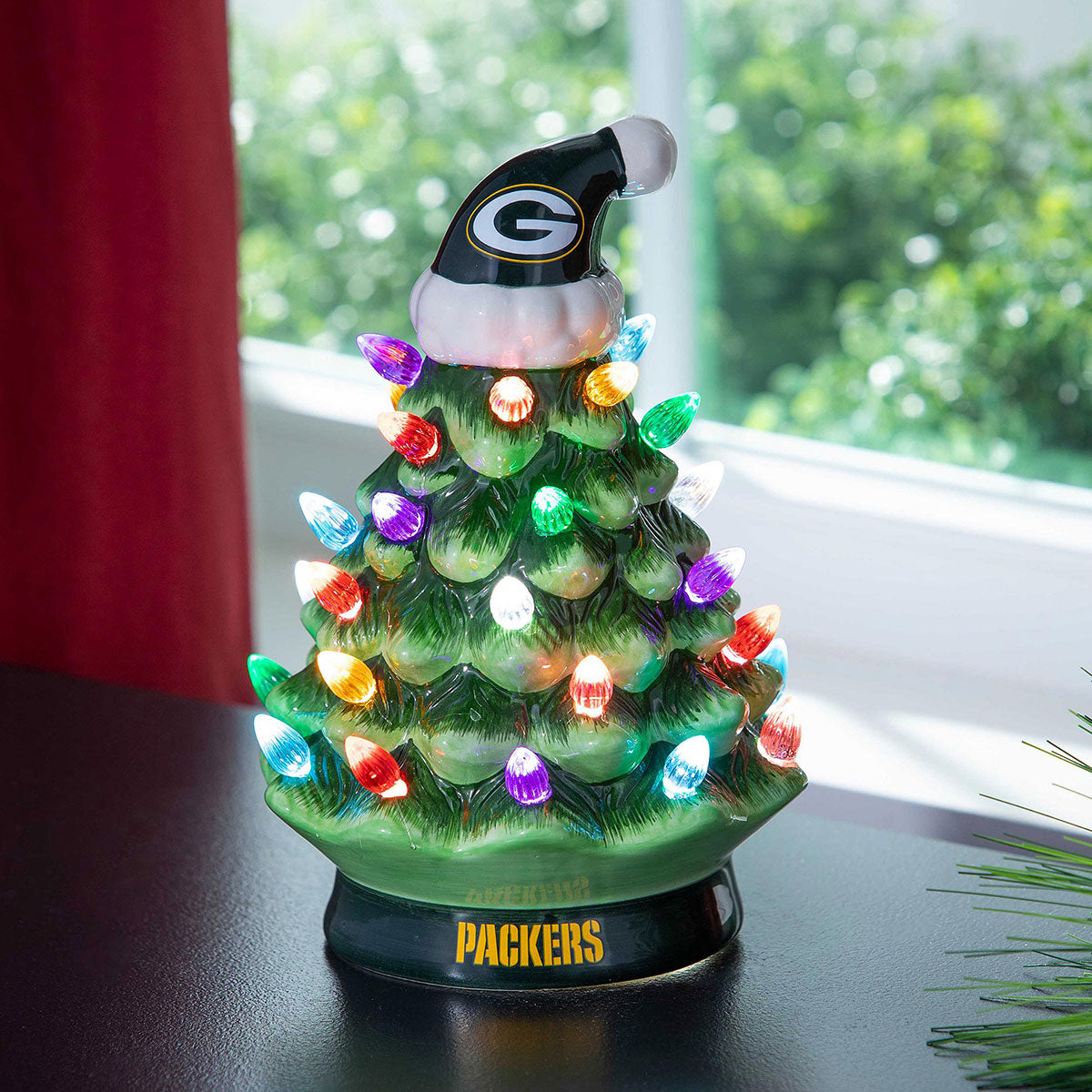 8-Inch LED Ceramic Christmas Tree Tabletop Decoration