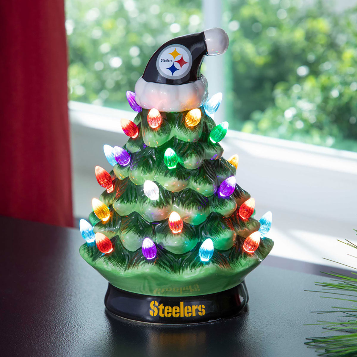 8-Inch LED Ceramic Christmas Tree Tabletop Decoration