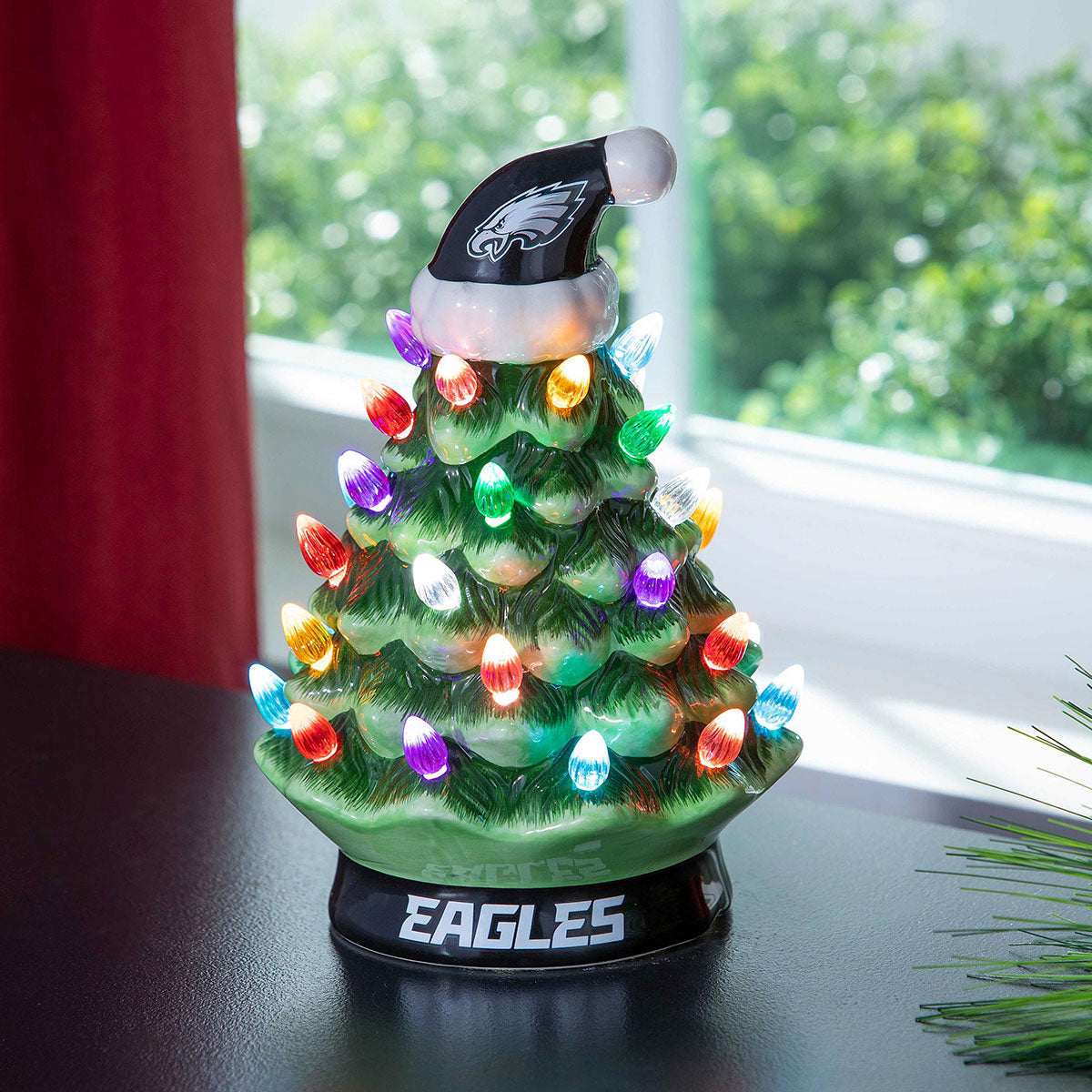 8-Inch LED Ceramic Christmas Tree Tabletop Decoration