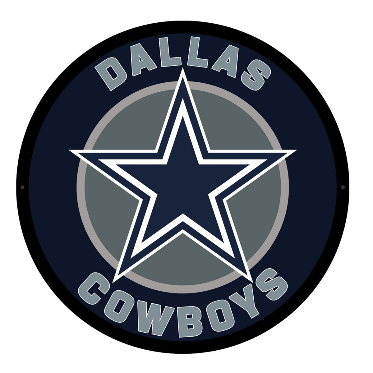 NFL Hintergrundbeleuchtetes, rundes Wand-Schild mit Vollkantenbeleuchtung