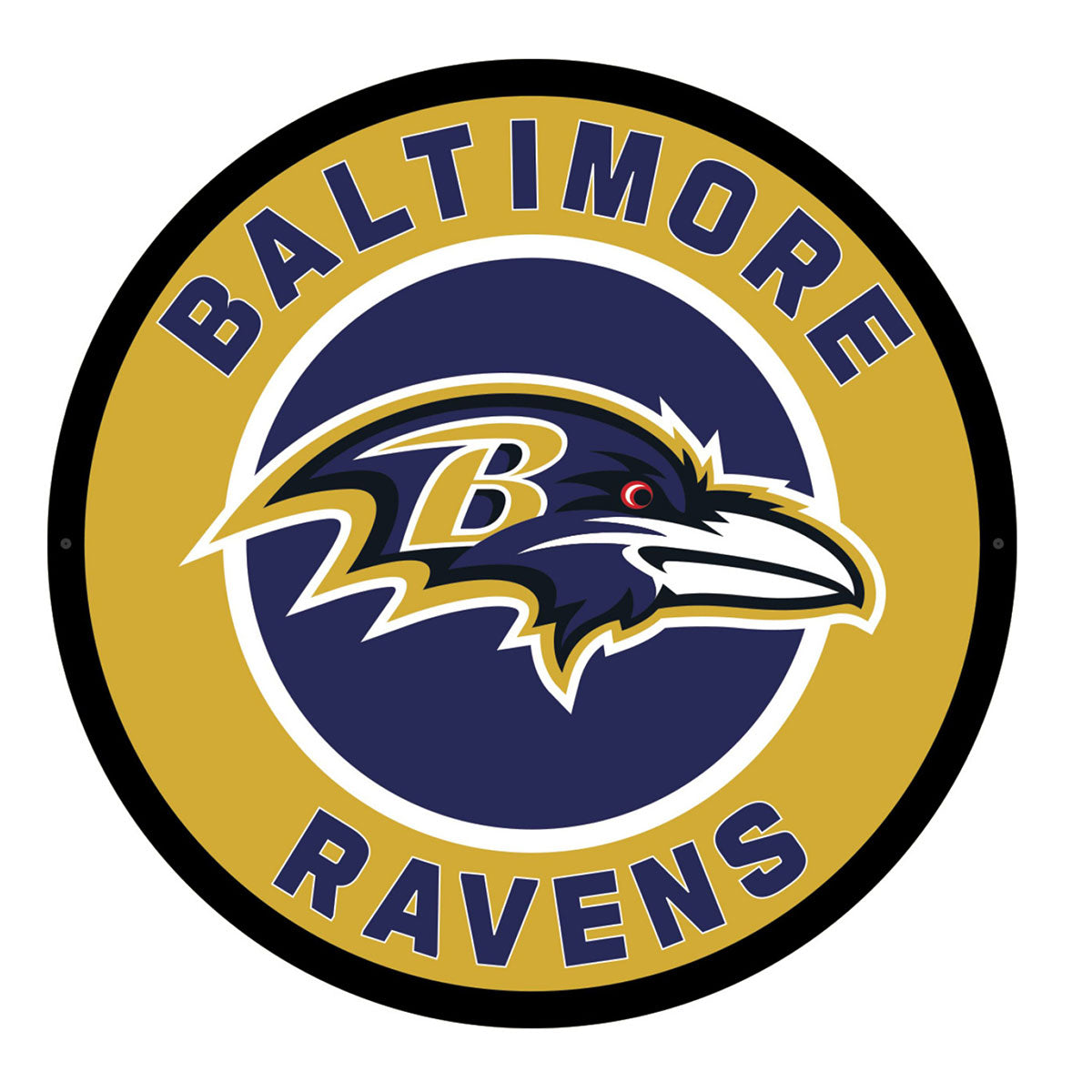 NFL Hintergrundbeleuchtetes, rundes Wand-Schild mit Vollkantenbeleuchtung