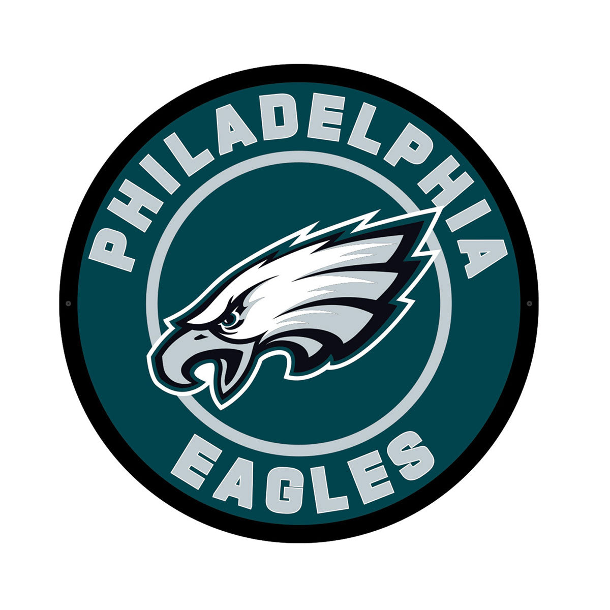 NFL Hintergrundbeleuchtetes, rundes Wand-Schild mit Vollkantenbeleuchtung