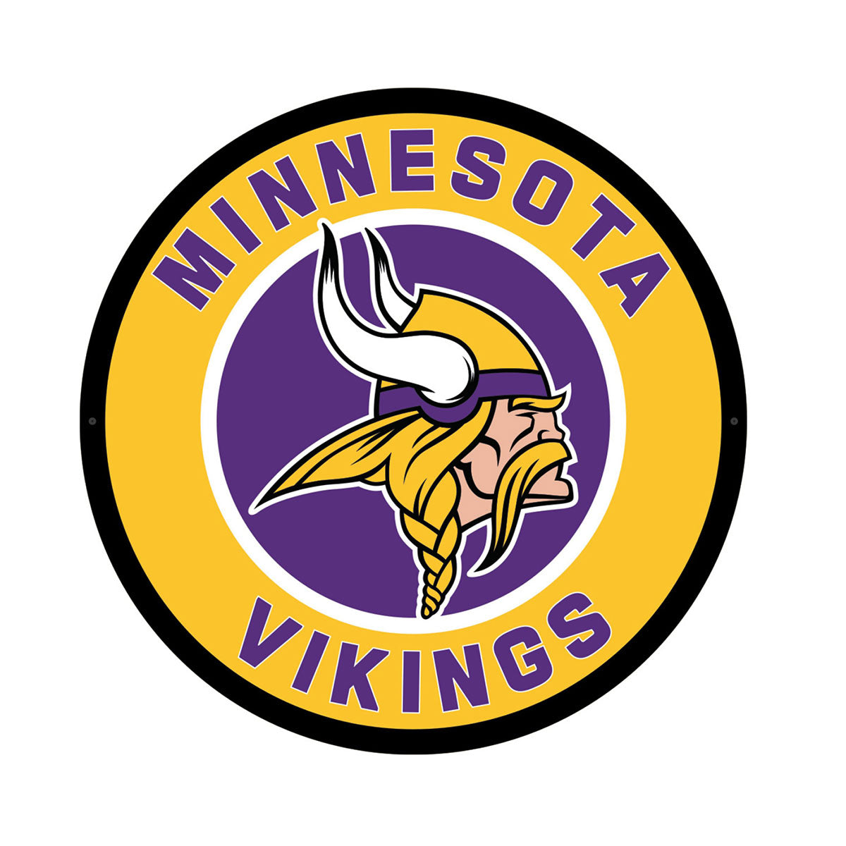 NFL Hintergrundbeleuchtetes, rundes Wand-Schild mit Vollkantenbeleuchtung