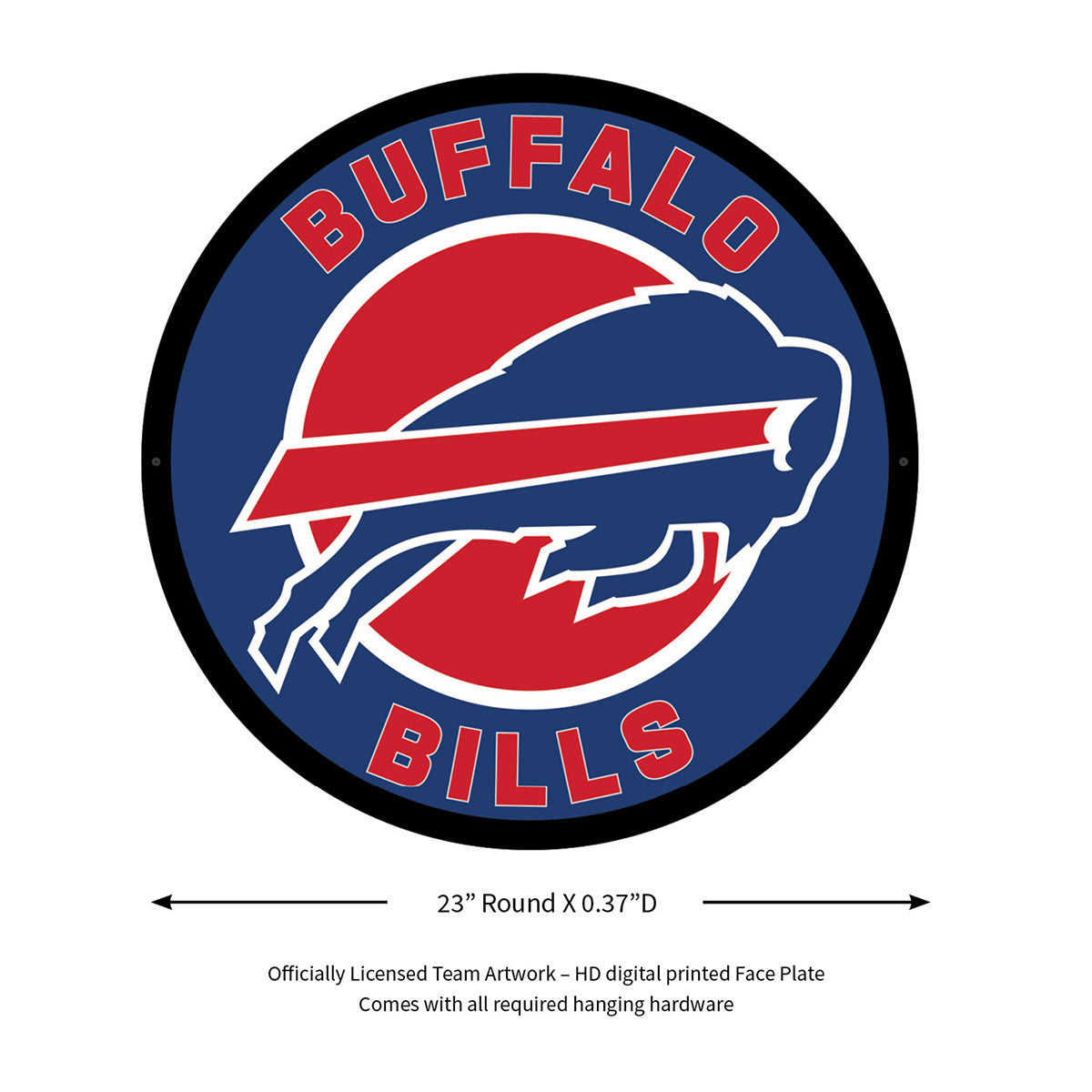 NFL Hintergrundbeleuchtetes, rundes Wand-Schild mit Vollkantenbeleuchtung