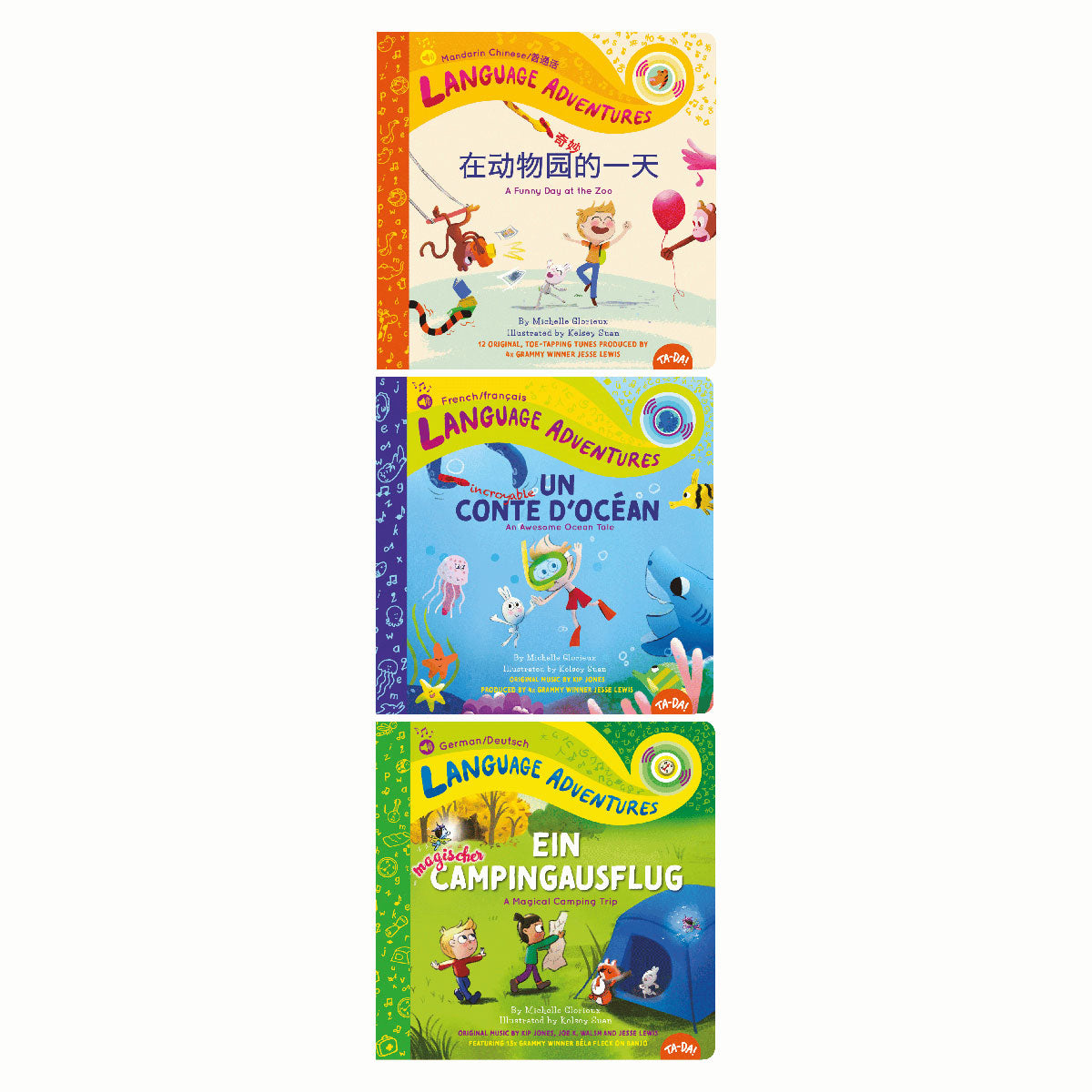 ¡TA-CHÁN! Set del Trío de Idiomas para Pequeños Viajeros