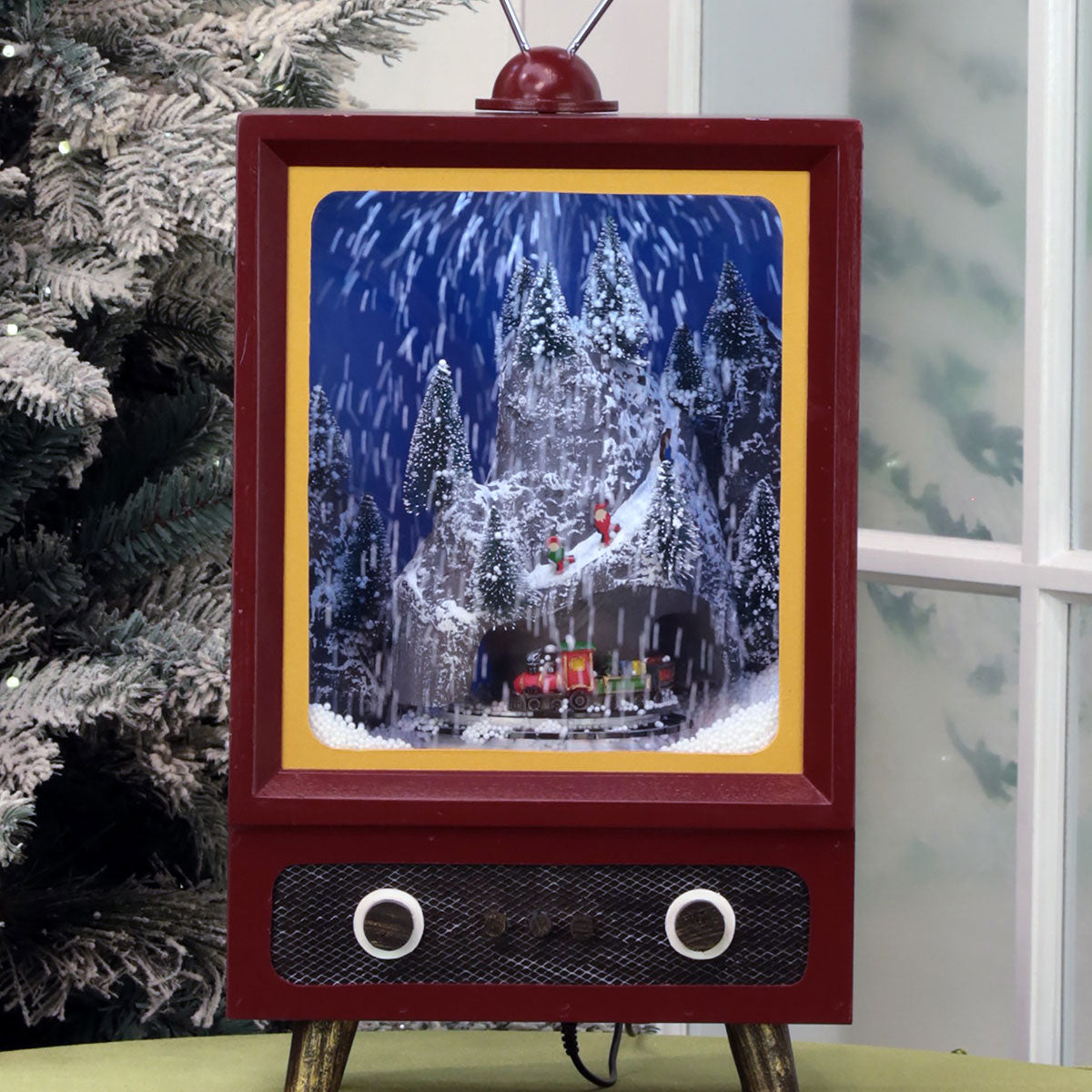 Televisión retro con interferencia