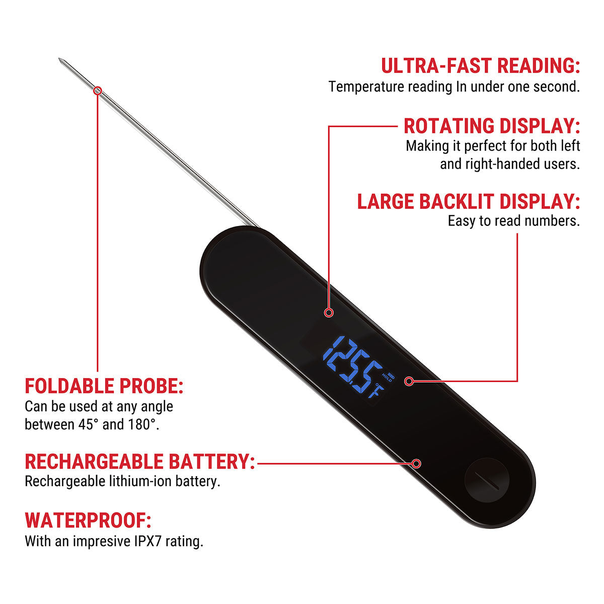 Escali Stelo Wasserdichtes Klappthermometer