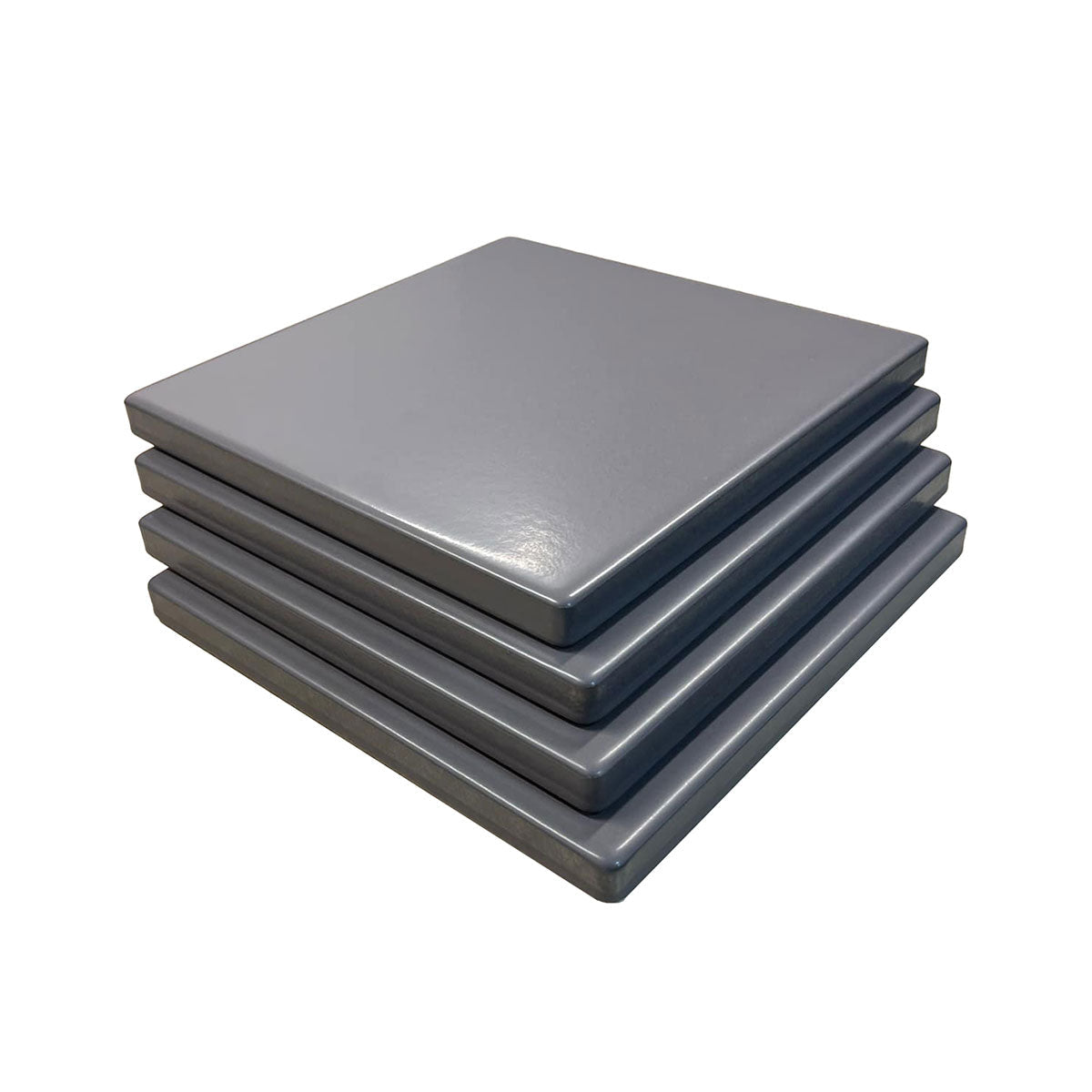 Glasierter Cordierit-Pizzastein, quadratisch, 4-teiliges Set