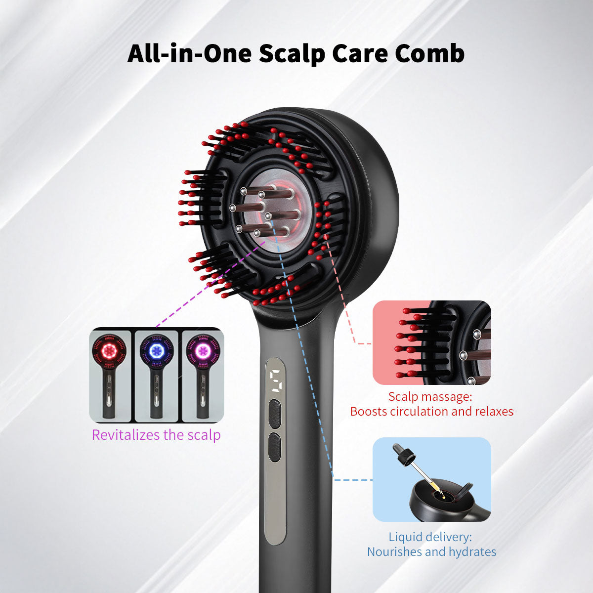 LED Hair Rejuvenation Massage Brush