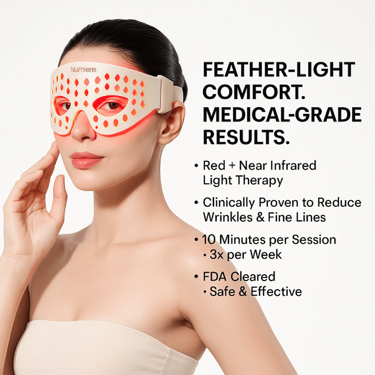 Oogmasker met lichttherapie tegen rimpels