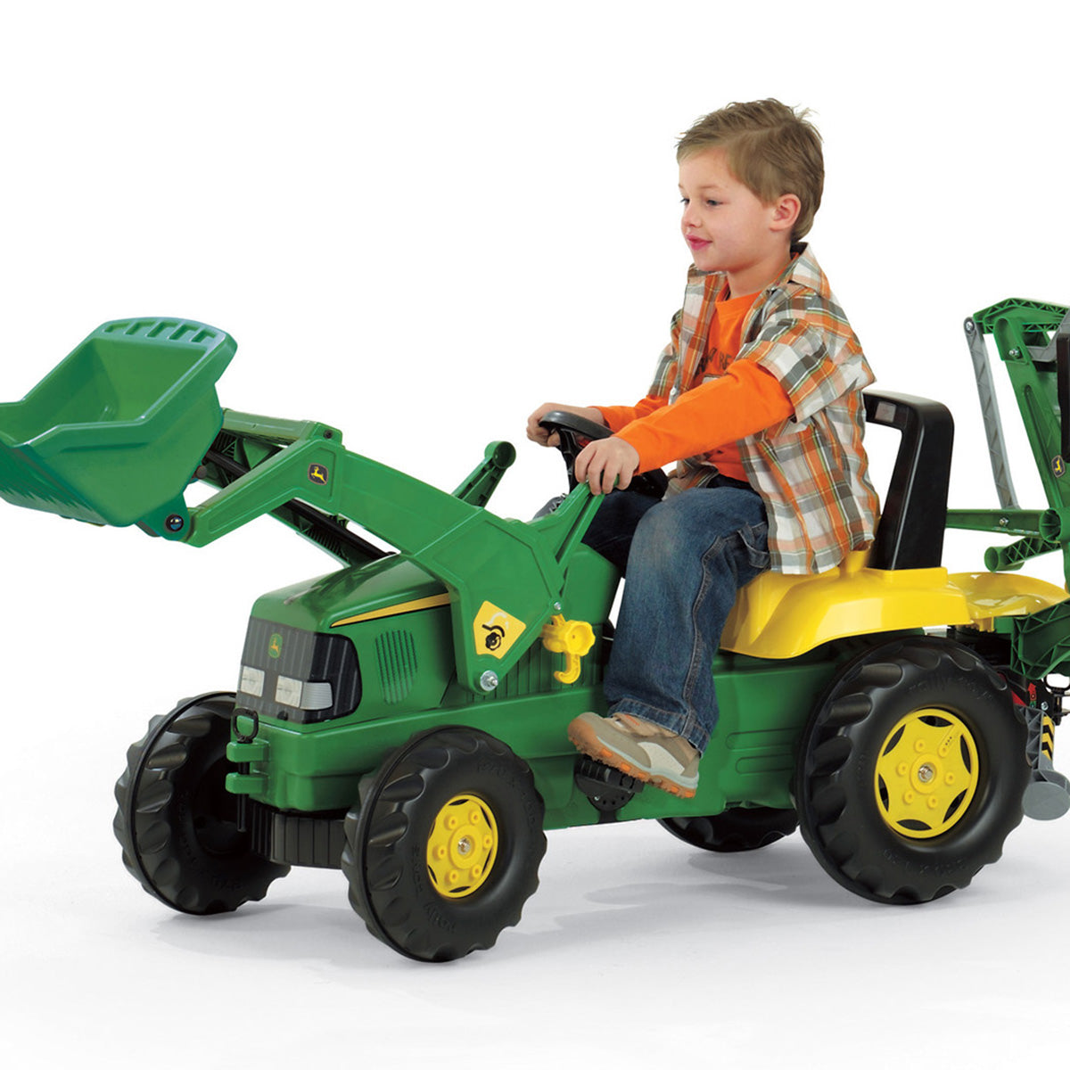 John Deere Tret-Radlader mit Heckbagger