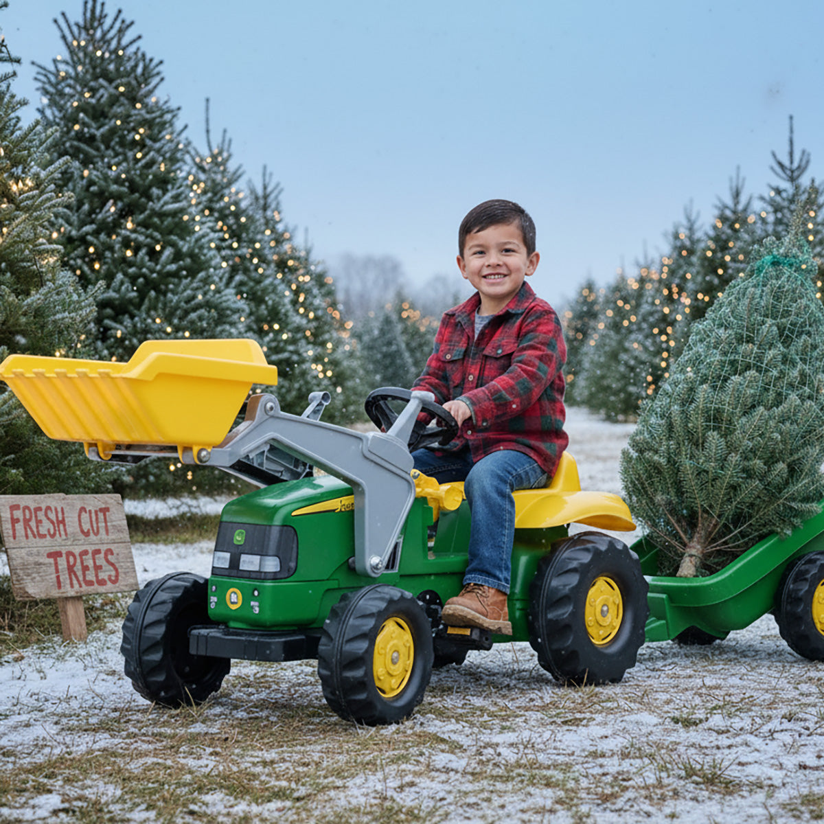 John Deere Trettraktor mit Frontlader
