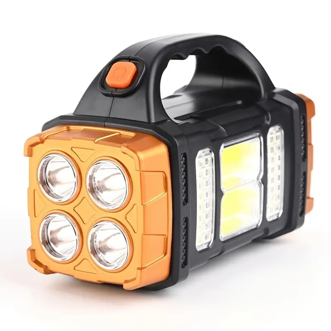Solar LED Camping Lantern with Power Bank 6 in × 2.8 in Waterproof Emergency Light Strobe Mode Rechargeable Outdoor Torch for Hiking Roadsid | Thomler