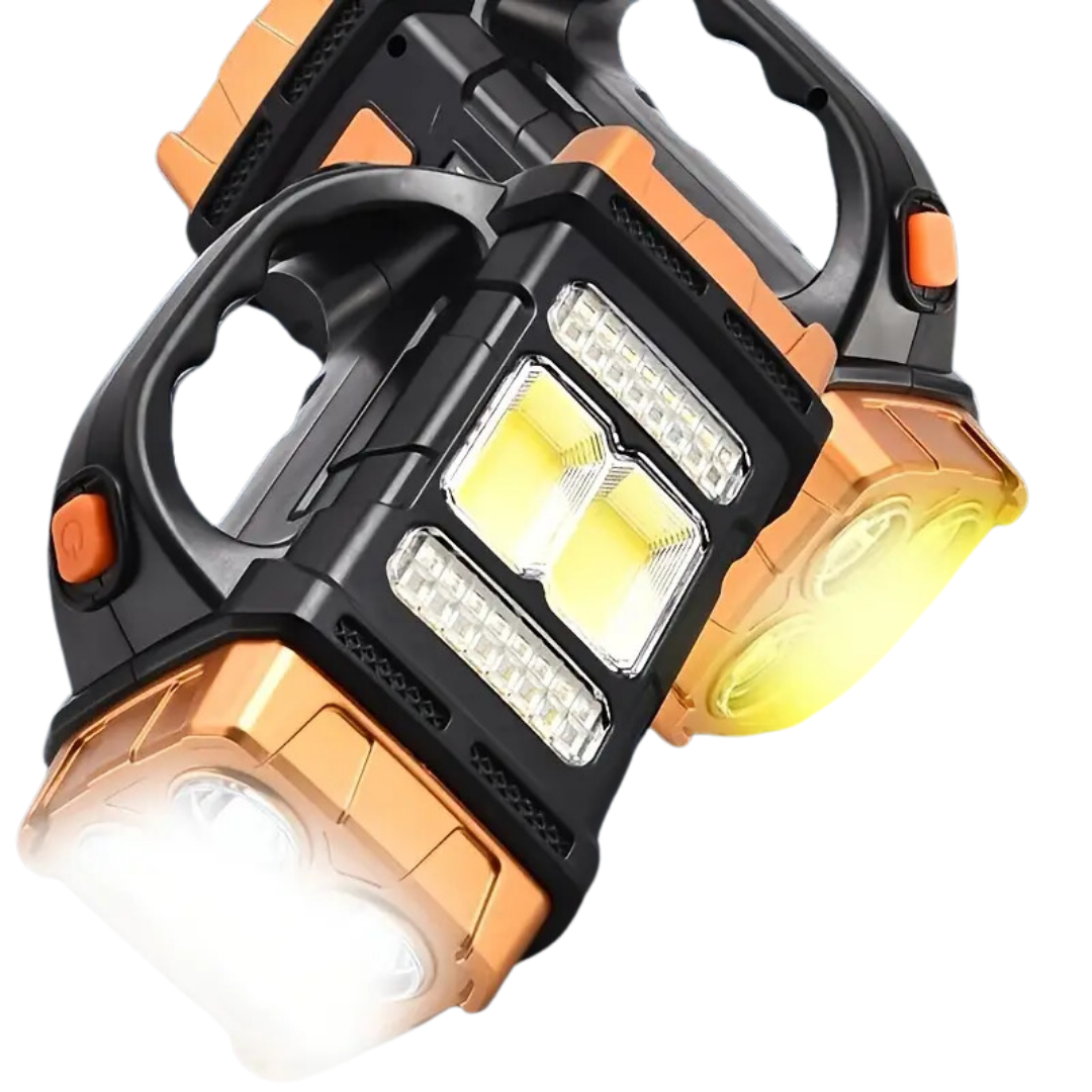 Solar LED Camping Lantern with Power Bank 6 in × 2.8 in Waterproof Emergency Light Strobe Mode Rechargeable Outdoor Torch for Hiking Roadsid | Thomler