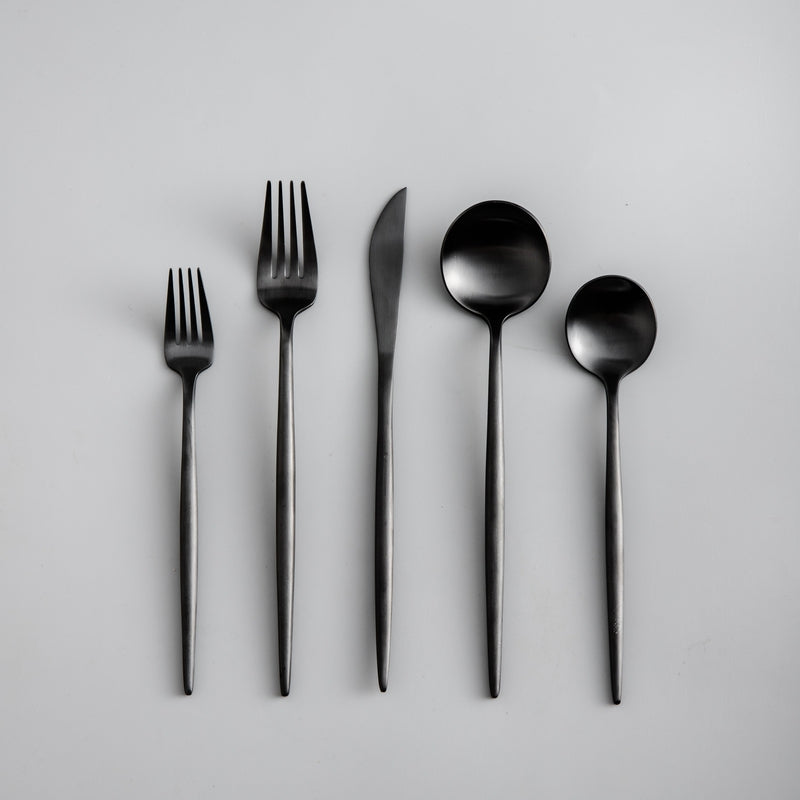 Titanium-Coated Stainless Steel Flatware Set – 18/10 Premium Dinnerware Service for Everyday Dining & Special Occasions | Thomler