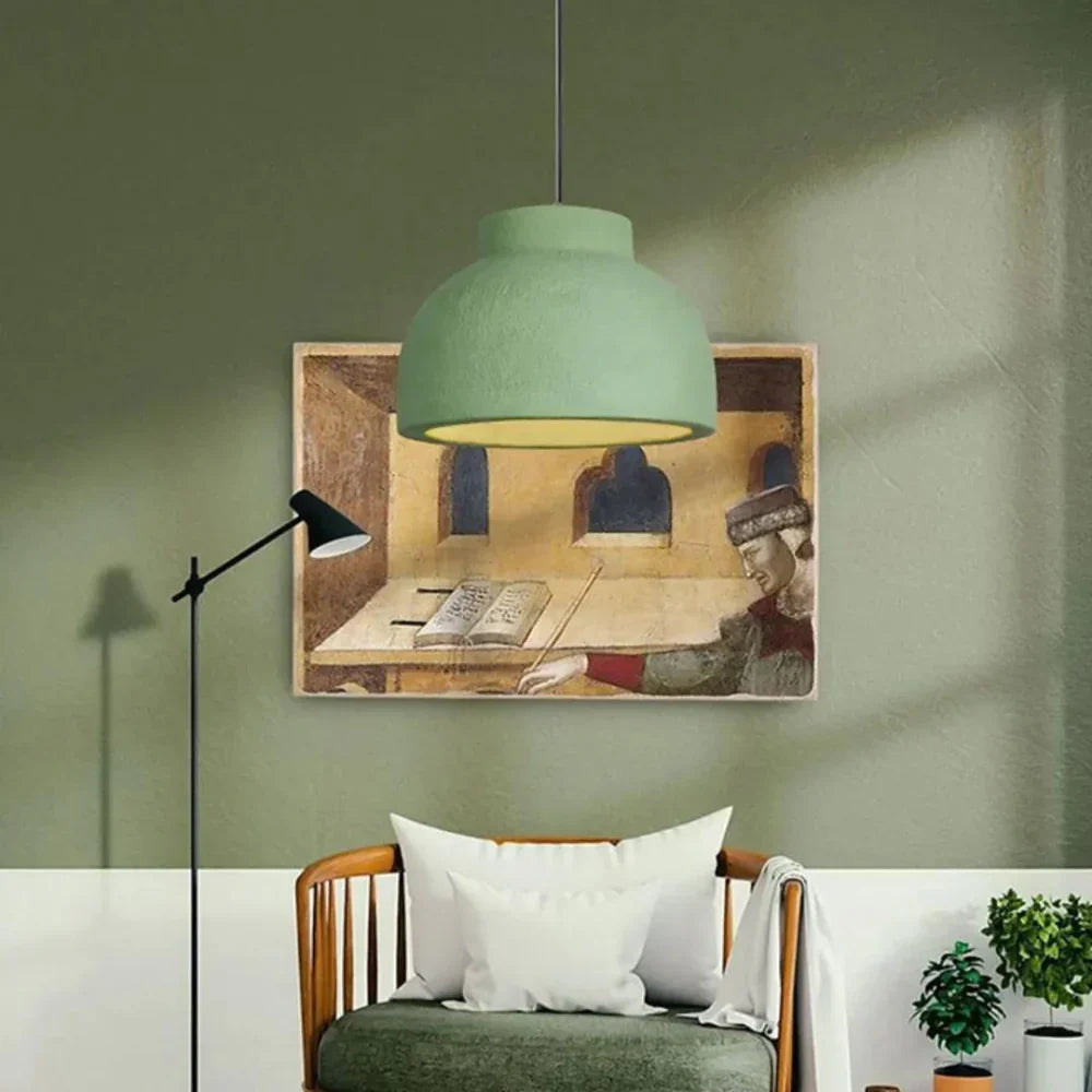 Koepel Plafonnière 15 of 23 inch Witte Polystyreen Kap voor Eetkamer Keukeneiland Slaapkamer Verstelbaar Snoer E26 Fitting Modern Mini | Thomler