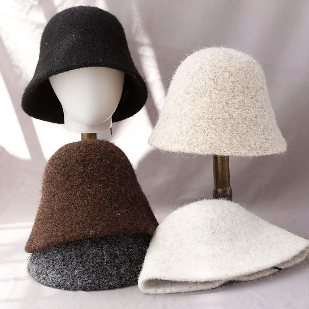 Soft Wool Winter Hat for Women – Foldable, Classic Fisherman Design for Cold Weather