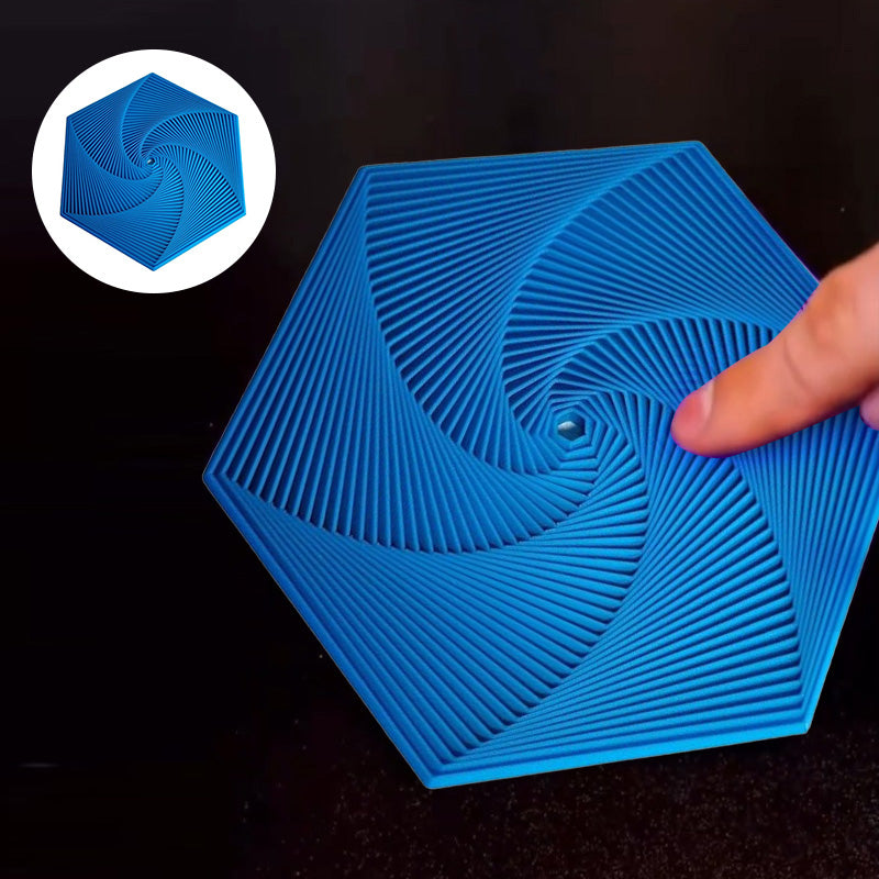 Hexagonaler Fidget Spinner mit Fraktalmustern für Stressabbau & Fokus | Sensorisches Hand-Gadget für Erwachsene & Kinder zur Beruhigung bei Angstzuständen, Desktop-Spielzeug