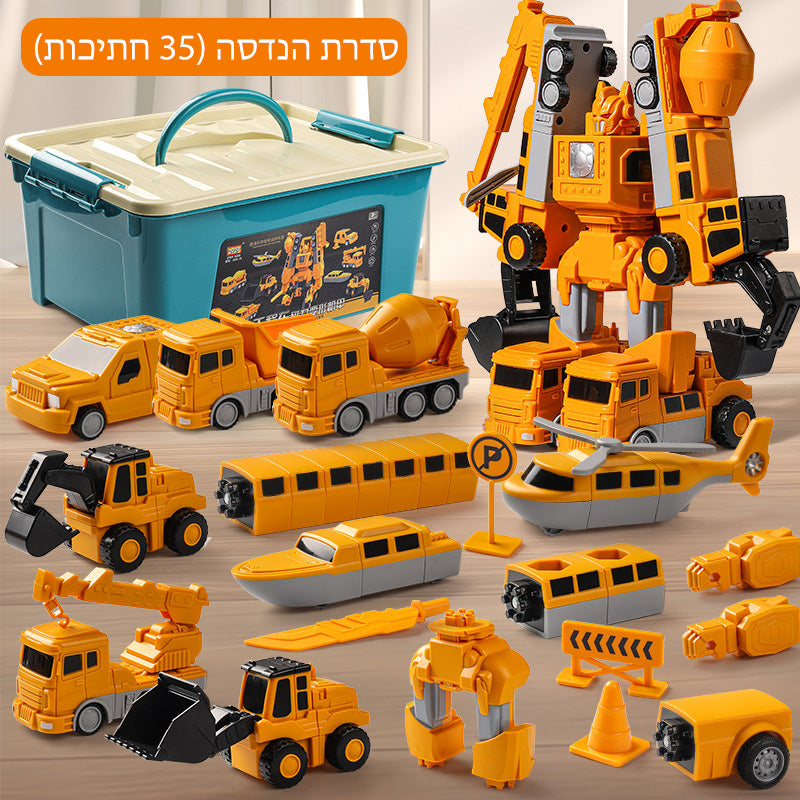 Magnetic Construction Vehicle Building Set for Kids – Transformable Toy Trucks with Snap-Together Magnets for Creative Play & STEM Learning | Thomler