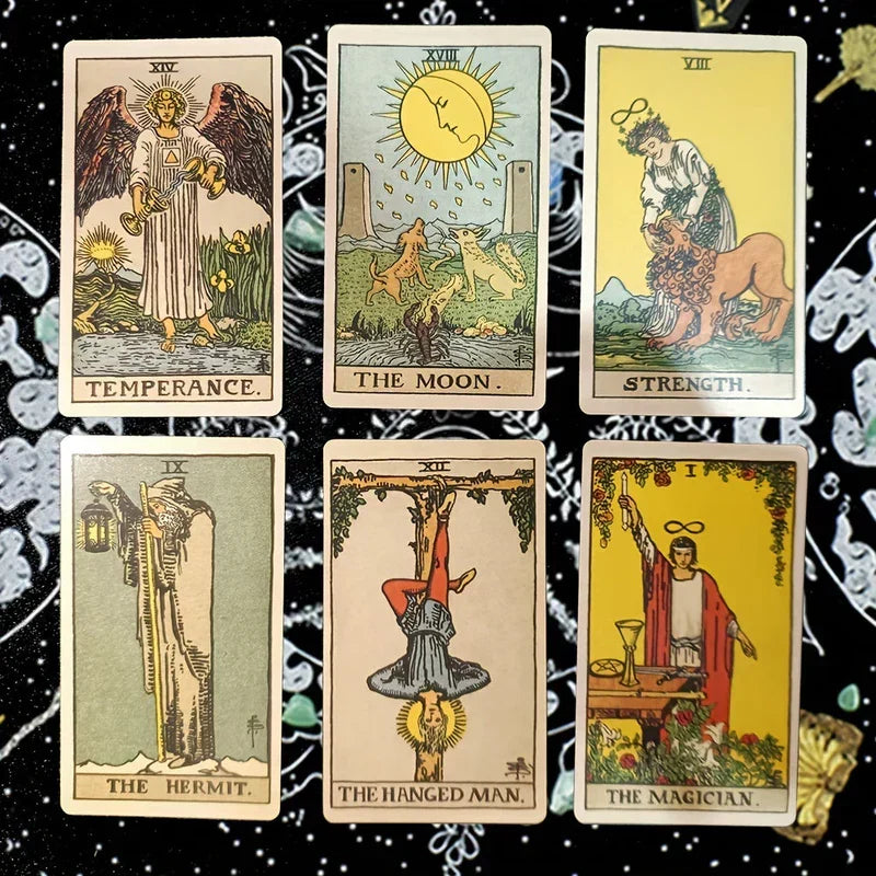 Classic Tarot Card Deck 78-Card Set for Divination and Spiritual Guidance | Complete Reading Kit with Instruction Booklet | Thomler