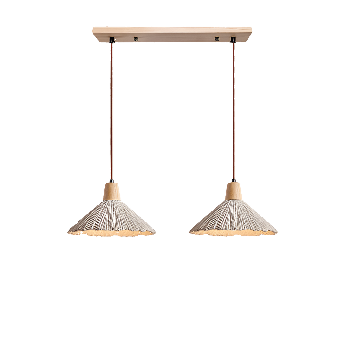 Crème-kleurige betonnen hanglamp 14 inch sculpturale keukeneiland pendellamp koepellamp bedraad moderne boerderij eetkamer plafondlamp | Thomler