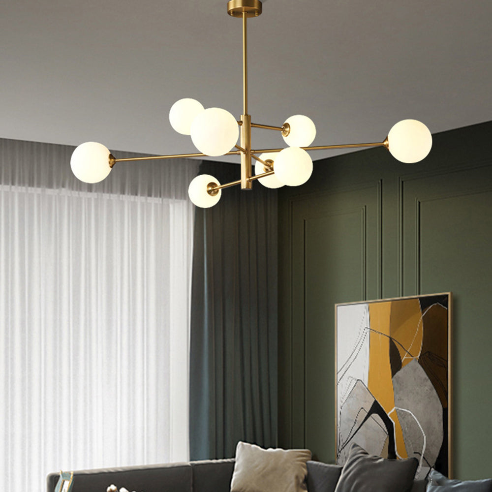 Multi-Globe Hanging Fixture with Adjustable Height for Dining Room & Living Room – Metal Frame with Glass Orbs – G9 LED Bulbs Included – 24 | Thomler
