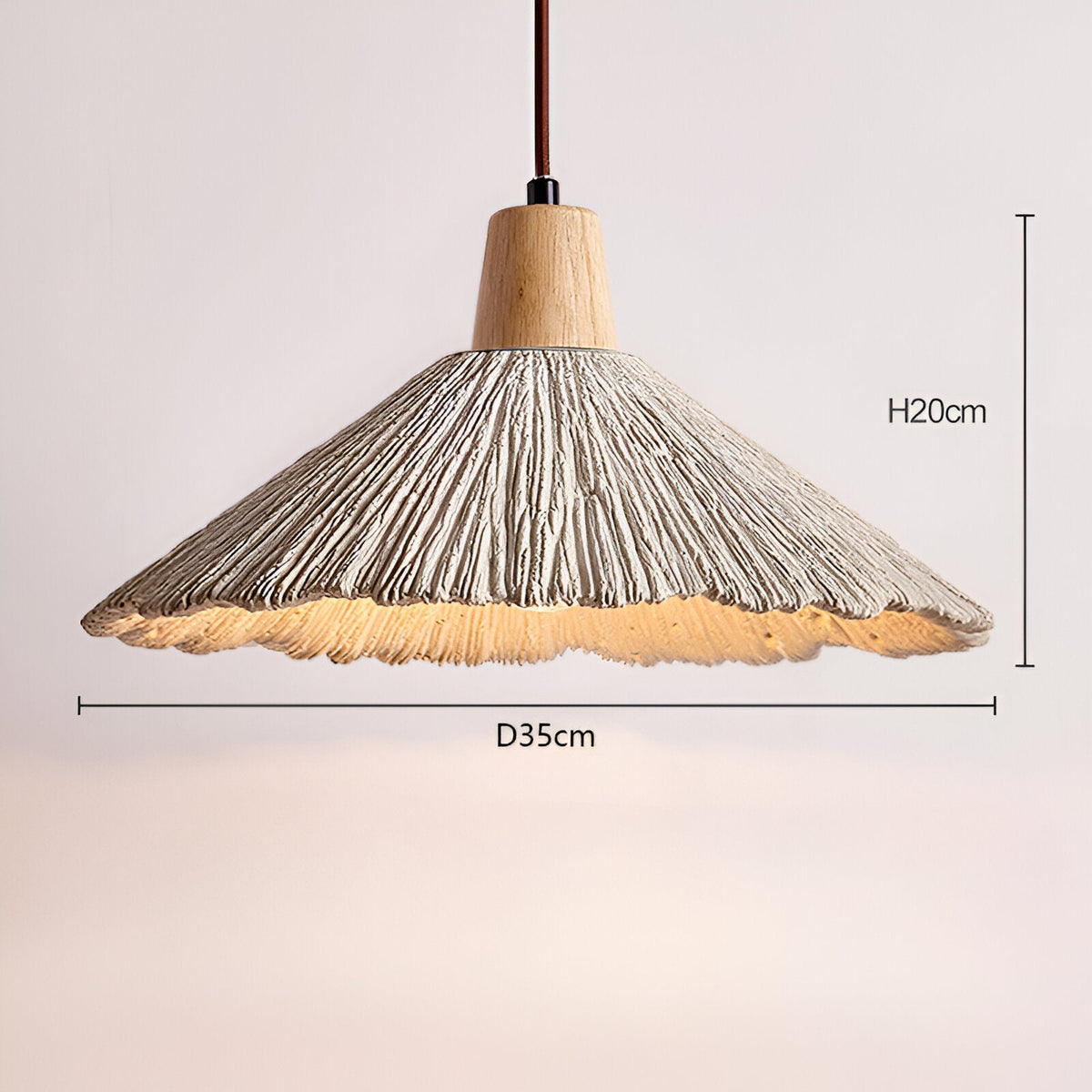 Crème-kleurige betonnen hanglamp 14 inch sculpturale keukeneiland pendellamp koepellamp bedraad moderne boerderij eetkamer plafondlamp | Thomler