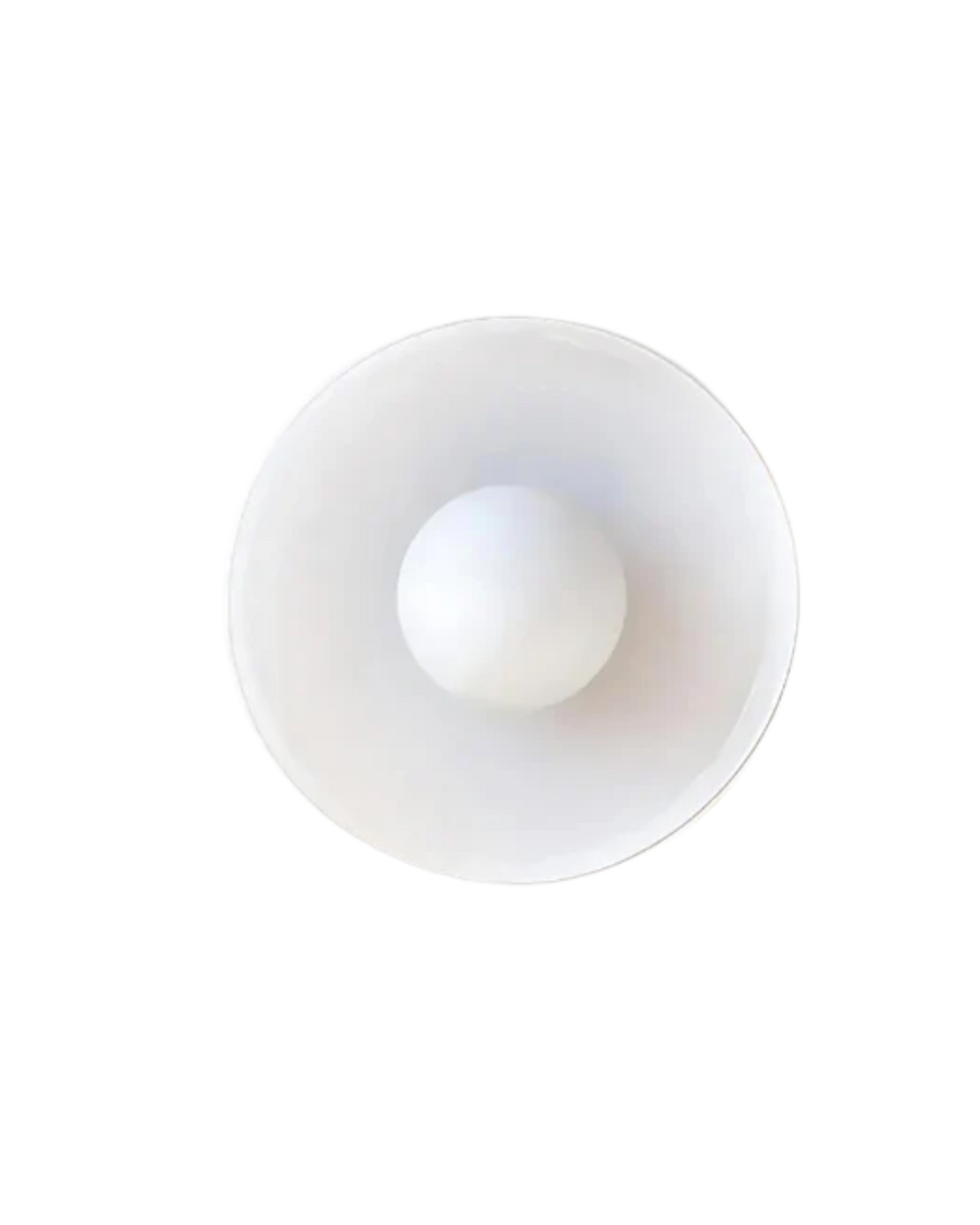 Flush Mount Ceiling Light with Glass Shade and Metal Frame for Living Room, Bedroom, Hallway – Round Overhead Fixture with Warm White Glow | Thomler