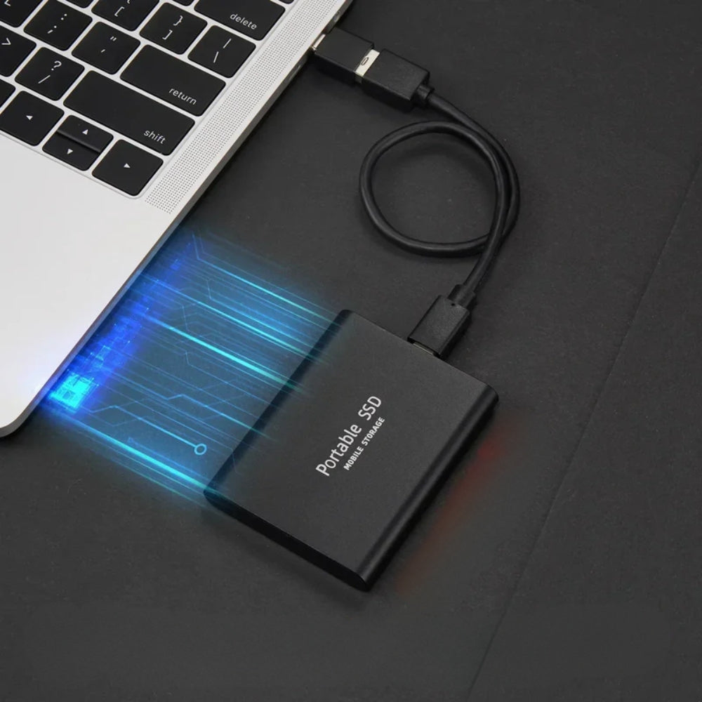 USB Solid State Drive External Hard Disk for Laptops & Desktop PCs Black Red Blue High-Speed File Transfer Pocket-Size Backup Solution for W | Thomler